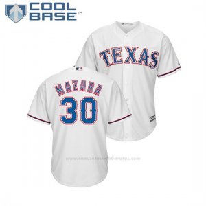 Camiseta Beisbol Hombre Texas Rangers Nomar Mazara Cool Base 1ª Blanco