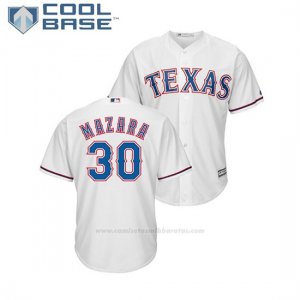 Camiseta Beisbol Hombre Texas Rangers Nomar Mazara Cool Base 1ª Blanco
