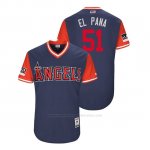 Camiseta Beisbol Hombre Los Angeles Angels Jaime Barria 2018 Llws Players Weekend El Pana Azul