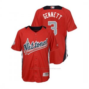 Camiseta Beisbol Nino All Star Game Scooter Gennett 2018 1ª Run Derby National League Rojo