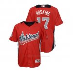 Camiseta Beisbol Nino All Star Game Rhys Hoskins 2018 1ª Run Derby National League Rojo