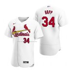 Camiseta Beisbol Hombre St. Louis Cardinals J.a. Happ Autentico Primera Blanco