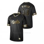 Camiseta Beisbol Hombre Cincinnati Reds Jesse Winker 2019 Golden Edition Negro