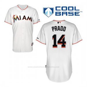Camiseta Beisbol Hombre Miami Marlins Martin Prado 14 Blanco 1ª Cool Base