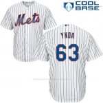 Camiseta Beisbol Hombre New York Mets 63 Gabriel Ynoa Blanco Cool Base