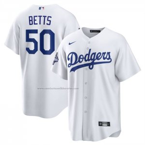 Camiseta Beisbol Hombre Los Angeles Dodgers Mookie Betts Campeones Serie Mundial 2025 Primera Replica Blanco(1) Camiseta Beisbol Hombre Los Angeles Dodgers Mookie Betts Campeones Serie Mundial 2025 Primera Replica Blanco(1)