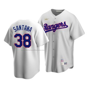 Camiseta Beisbol Hombre Texas Rangers Danny Santana Cooperstown Collection Primera Blanco