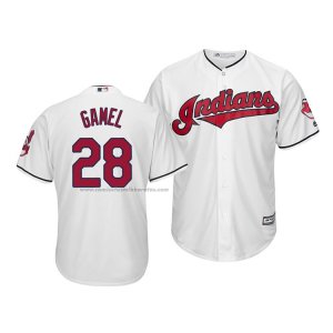 Camiseta Beisbol Hombre Cleveland Indians Ben Gamel Cool Base Primera Blanco