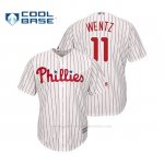 Camiseta Beisbol Hombre Philadelphia Phillies Carson Wentz Cool Base MLB Crossover Blanco