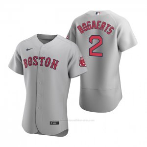 Camiseta Beisbol Hombre Boston Red Sox Xander Bogaerts Autentico Road Gris