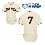 Camiseta Beisbol Hombre San Francisco Giants Gregor Blanco 7 Crema 1ª Cool Base