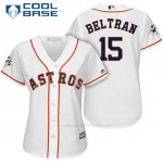 Camiseta Beisbol Mujer Houston Astros 2017 World Series Carlos Beltran Blanco Cool Base