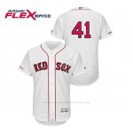 Camiseta Beisbol Hombre Boston Red Sox Chris Sale 150th Aniversario Patch Flex Base Blanco