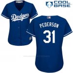 Camiseta Beisbol Mujer Los Angeles Dodgers Joc Pederson Cool Base Royal