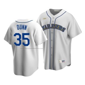 Camiseta Beisbol Hombre Seattle Mariners Justin Dunn Cooperstown Collection Primera Blanco