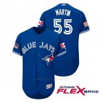 Camiseta Beisbol Hombre Toronto Blue Jays Russell Martin 2018 Stars & Stripes Flex Base Royal