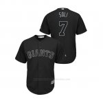 Camiseta Beisbol Hombre San Francisco Giants Donovan Solano 2019 Players Weekend Replica Negro