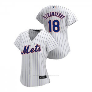 Camiseta Beisbol Mujer New York Mets Darryl Strawberry 2020 Replica Primera Blanco