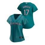 Camiseta Beisbol Mujer Seattle Mariners Mitch Haniger 2020 Replica Alterno Verde