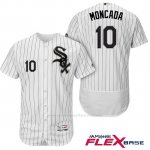 Camiseta Beisbol Hombre Chicago White Sox Yoan Moncada 10 Blanco 1ª Autentico Flex Base