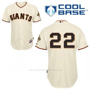 Camiseta Beisbol Hombre San Francisco Giants Will Clark 22 Crema 1ª Cool Base