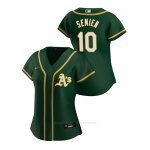 Camiseta Beisbol Mujer Oakland Athletics Marcus Semien 2020 Replica Alterno Verde2