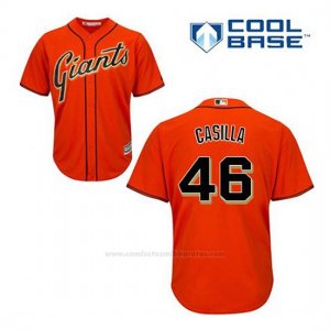 Camiseta Beisbol Hombre San Francisco Giants Santiago Casilla 46 Naranja Alterno Cool Base