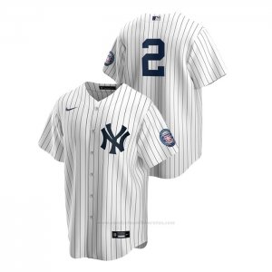 Camiseta Beisbol Hombre New York Yankees Derek Jeter 2020 Hall Of Fame Induction Replica Blanco