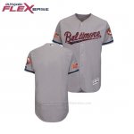 Camiseta Beisbol Hombre Baltimore Orioles 2018 Stars & Stripes Flex Base Gris