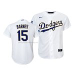 Camiseta Beisbol Nino Los Angeles Dodgers Austin Barnes 2021 Gold Program Replica Blanco