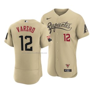 Camiseta Beisbol Hombre Arizona Diamondbacks Daulton Varsho 2021 City Connect Autentico Oro