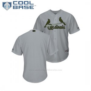 Camiseta Beisbol Hombre St. Louis Cardinals 2018 Dia de los Caidos Cool Base Gris