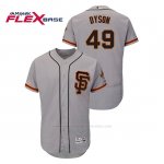 Camiseta Beisbol Hombre San Francisco Giants Sam Dyson 150th Aniversario Patch Autentico Flex Base Gris