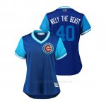 Camiseta Beisbol Mujer Chicago Cubs Willson Contreras 2018 Llws Players Weekend Willy The Beast Royal