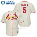 Camiseta Beisbol Hombre St. Louis Cardinals Albert Pujols 5 Crema Alterno Cool Base