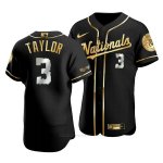 Camiseta Beisbol Hombre Washington Nationals Michael A. Taylor Golden Edition Autentico Negro Oro