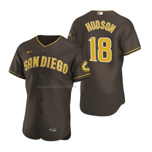 Camiseta Beisbol Hombre San Diego Padres Daniel Hudson Autentico Road Marron