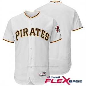 Camiseta Beisbol Hombre Pittsburgh Pirates Blanco Autentico Coleccion Flex Base Custom
