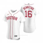 Camiseta Beisbol Hombre Boston Red Sox Andrew Benintendi Autentico 2020 Alterno Blanco