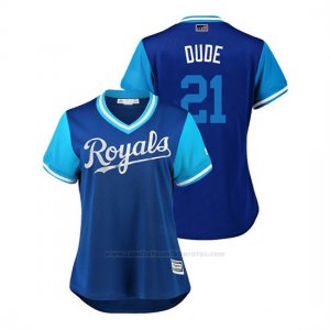 Camiseta Beisbol Mujer Kansas City Royals Lucas Duda 2018 Llws Players Weekend Dude Royal
