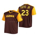 Camiseta Beisbol Hombre San Diego Padres Fernando Tatis Jr. Replica Cooperstown Marron