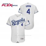 Camiseta Beisbol Hombre Kansas City Royals Alex Gordon 150th Aniversario Patch Flex Base Blanco