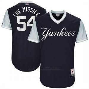 Camiseta Beisbol Hombre New York Yankees 2017 Little League World Series Aroldis Chapman Azul