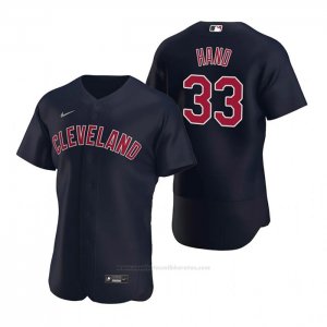 Camiseta Beisbol Hombre Cleveland Indians Brad Hand Alterno Autentico 2020 Azul