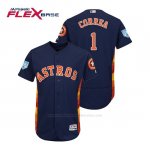 Camiseta Beisbol Hombre Houston Astros Carlos Correa Flex Base Entrenamiento de Primavera 2019 Azul