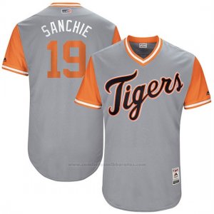 Camiseta Beisbol Hombre Detroit Tigers 2017 Little League World Series Anibal Sanchez Gris