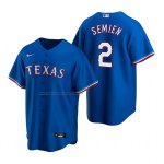 Camiseta Beisbol Hombre Texas Rangers Marcus Semien Alterno Replica Azul