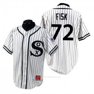 Camiseta Beisbol Hombre Chicago White Sox Carlton Fisk 1990 Turn Back The Clock Blanco