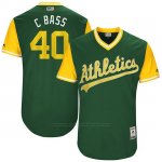 Camiseta Beisbol Hombre Oakland Athletics 2017 Little League World Series Chris Bassitt Verde