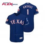 Camiseta Beisbol Hombre Texas Rangers Elvis Andrus Flex Base Entrenamiento de Primavera 2019 Azul